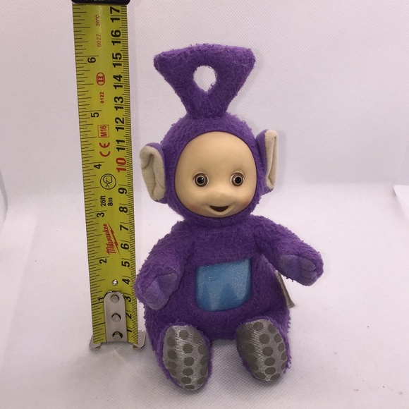 Vintage Teletubbies 6” Tinky Winky Stuffed Doll Beanie Purple 1990's - Picture 8 of 11
